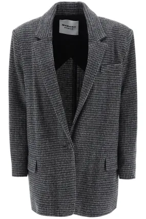 ISABEL MARANT ETOILE Grey Wool Winter Jacket for Women - Isabel Marant Cikaito FW23