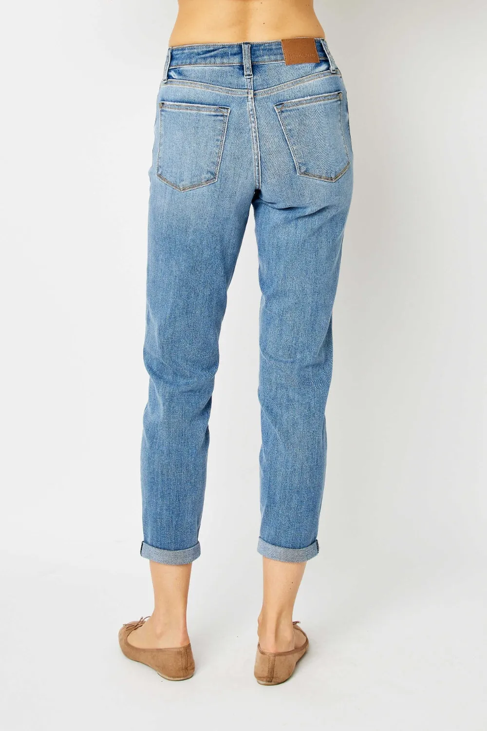 Judy Blue Cuffed Hem Slim Jeans