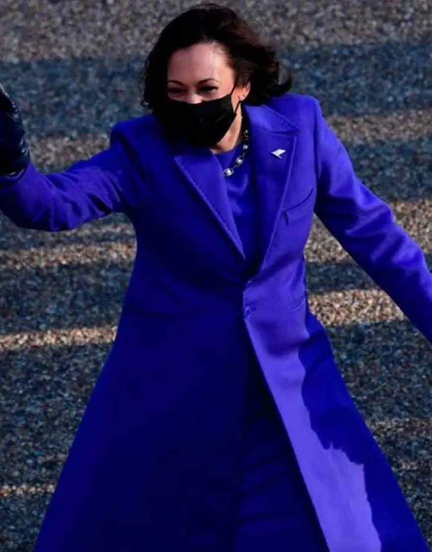 Kamala Harris Blue Trench Coat