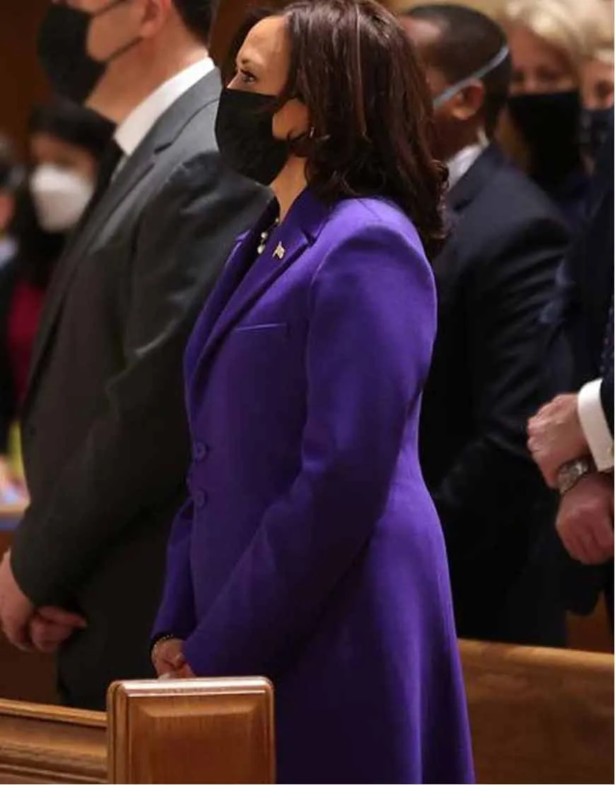 Kamala Harris Blue Trench Coat