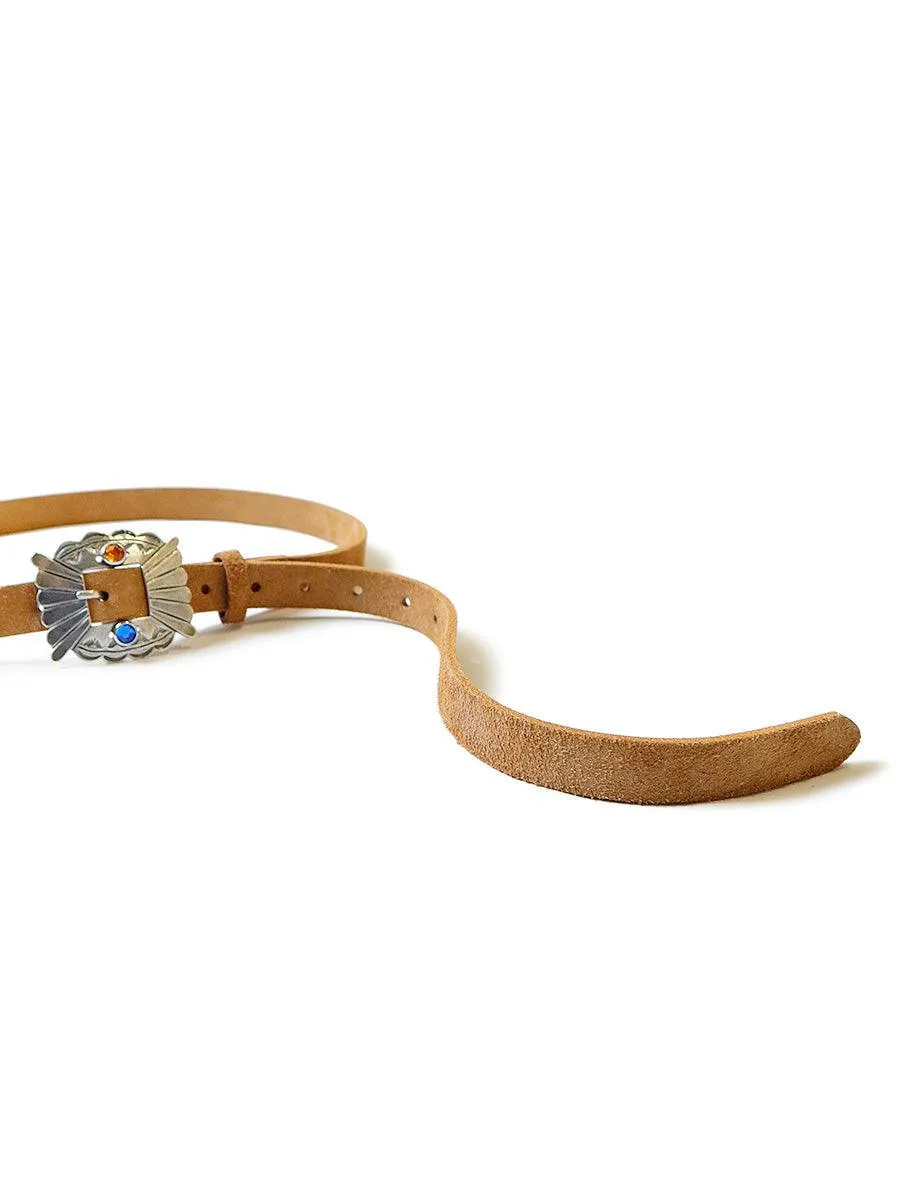 Kapital Suede Pueblo Disco Buckle Belt