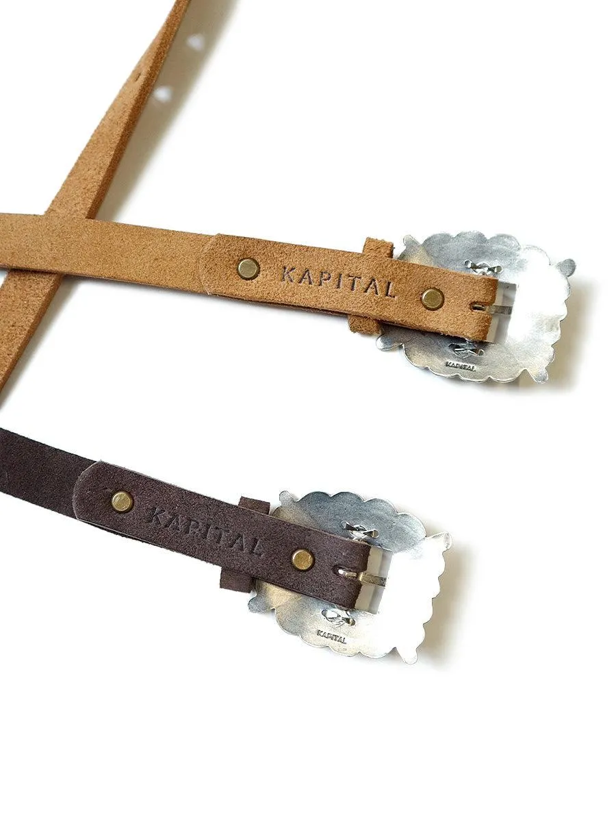 Kapital Suede Pueblo Disco Buckle Belt