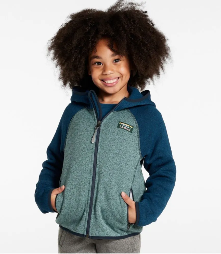 Kids' L.L.Bean's Sweater Fleece, Hooded Colorblock