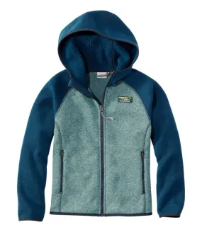 Kids' L.L.Bean's Sweater Fleece, Hooded Colorblock