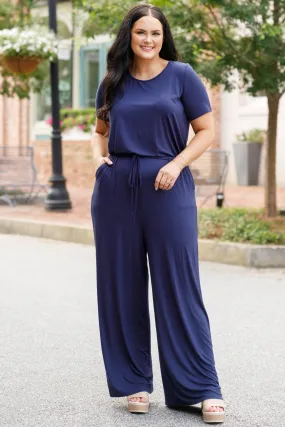 Louder Than Words Jumpsuit, Navy