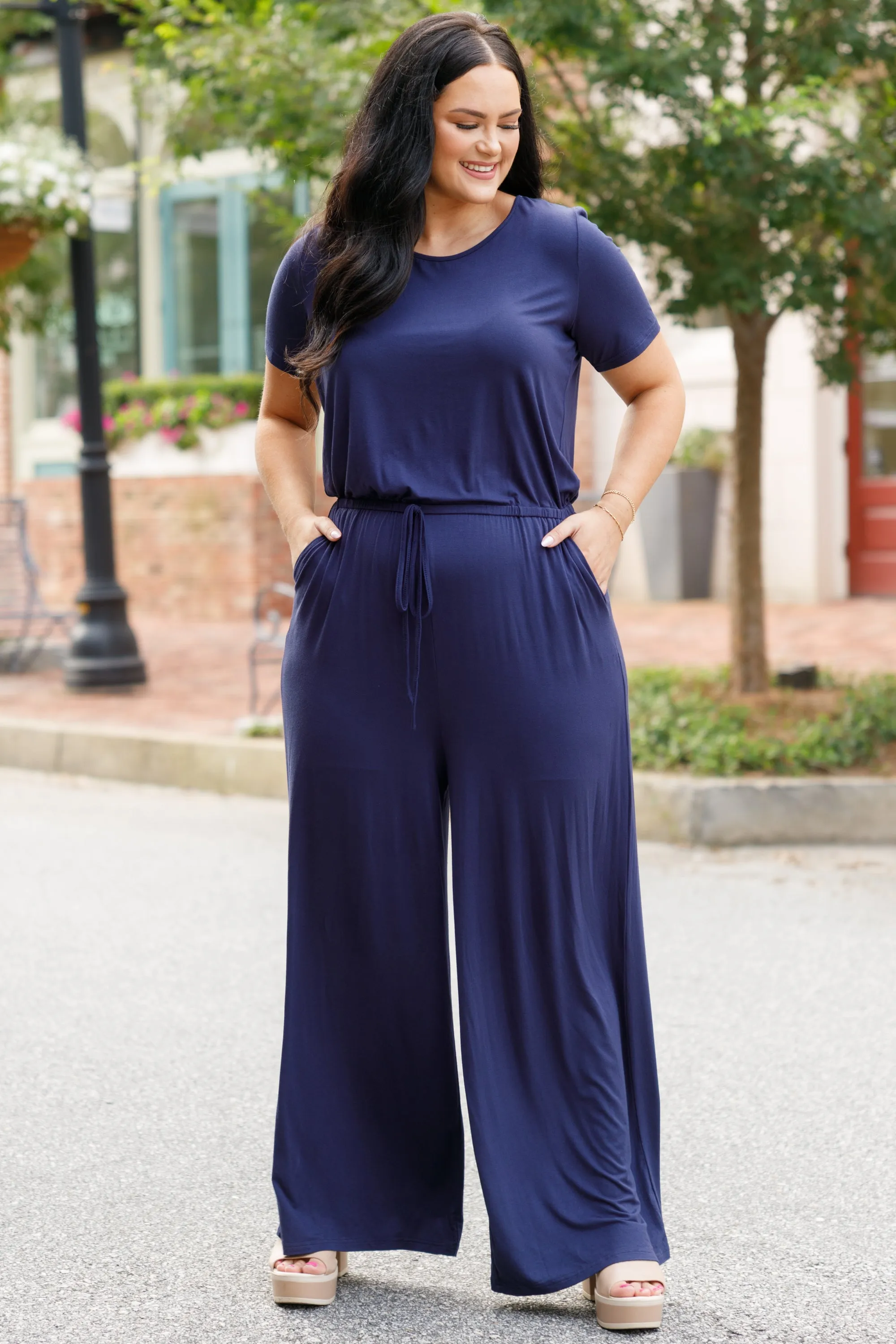 Louder Than Words Jumpsuit, Navy