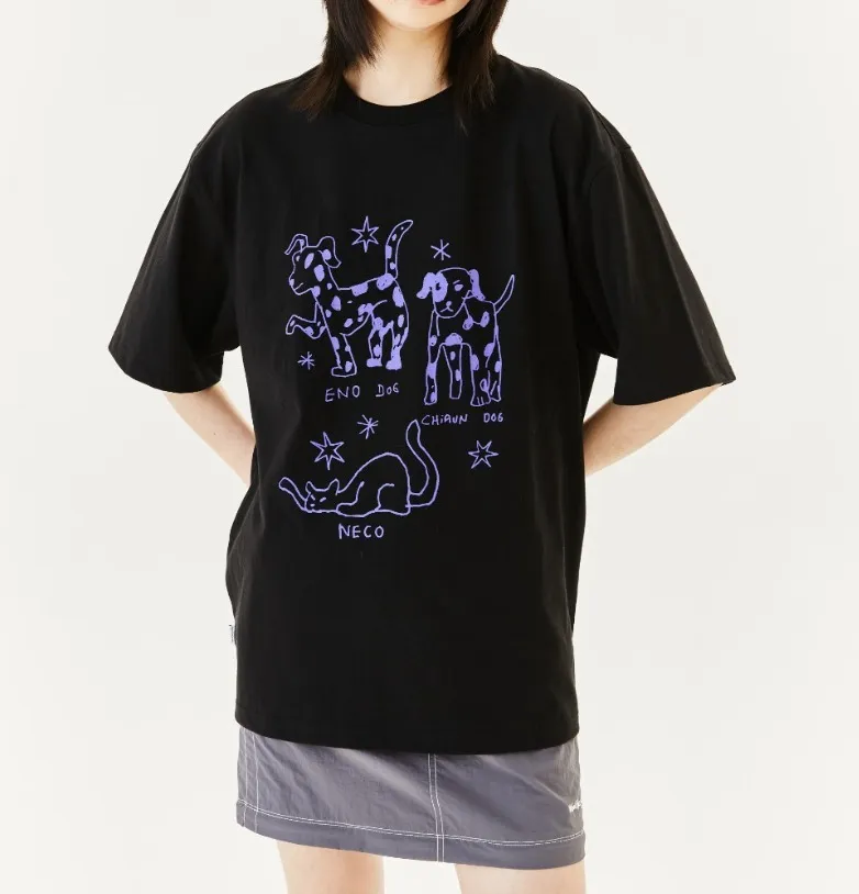 Mark Gonzales  |[MARK GONZALES]★ MG PUP & CAT COLLAGE T-SHIRT