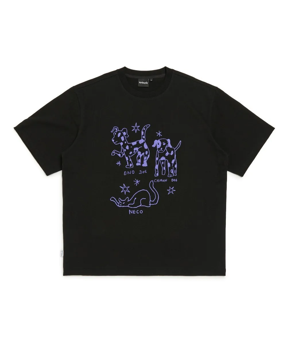 Mark Gonzales  |[MARK GONZALES]★ MG PUP & CAT COLLAGE T-SHIRT