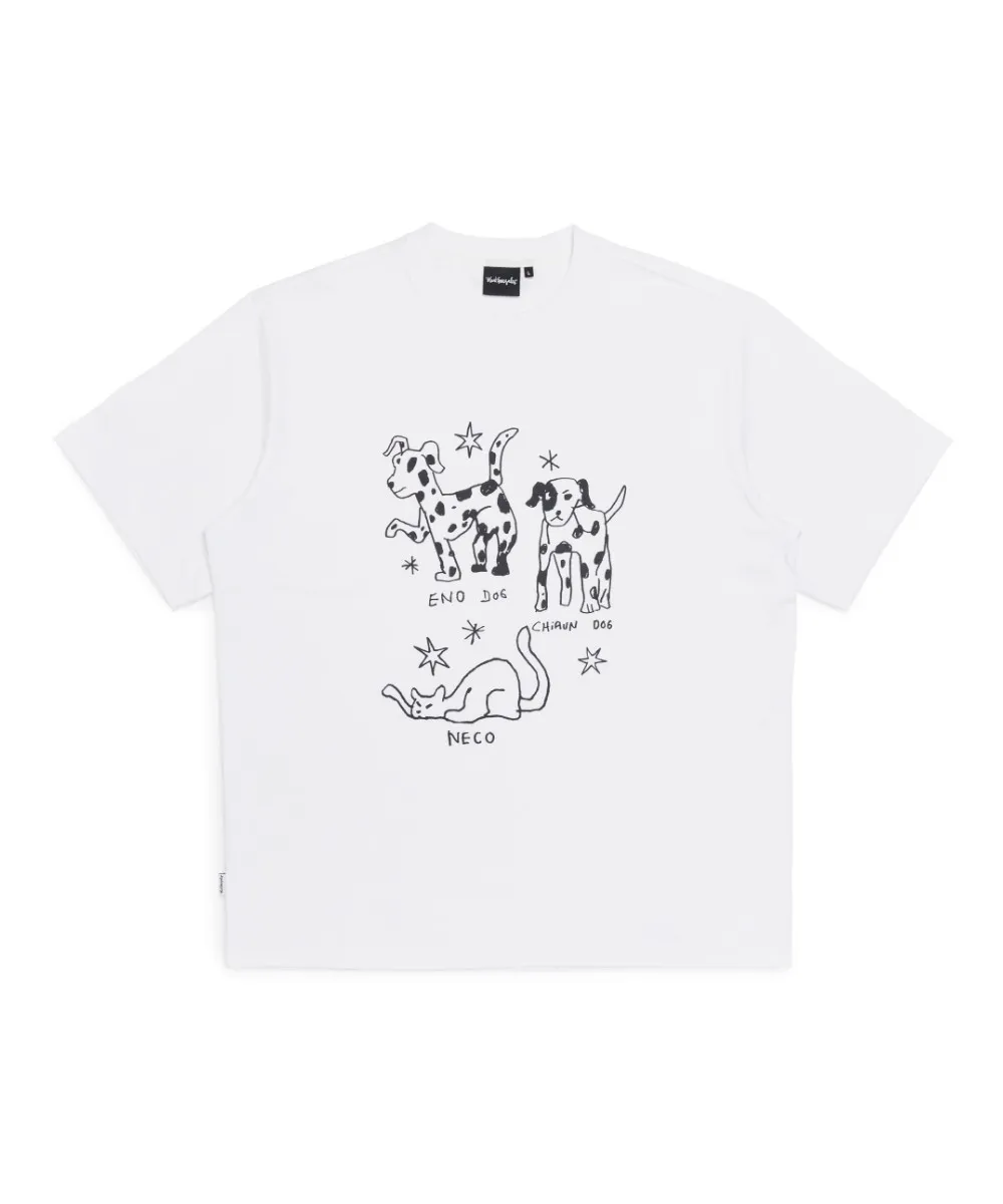 Mark Gonzales  |[MARK GONZALES]★ MG PUP & CAT COLLAGE T-SHIRT