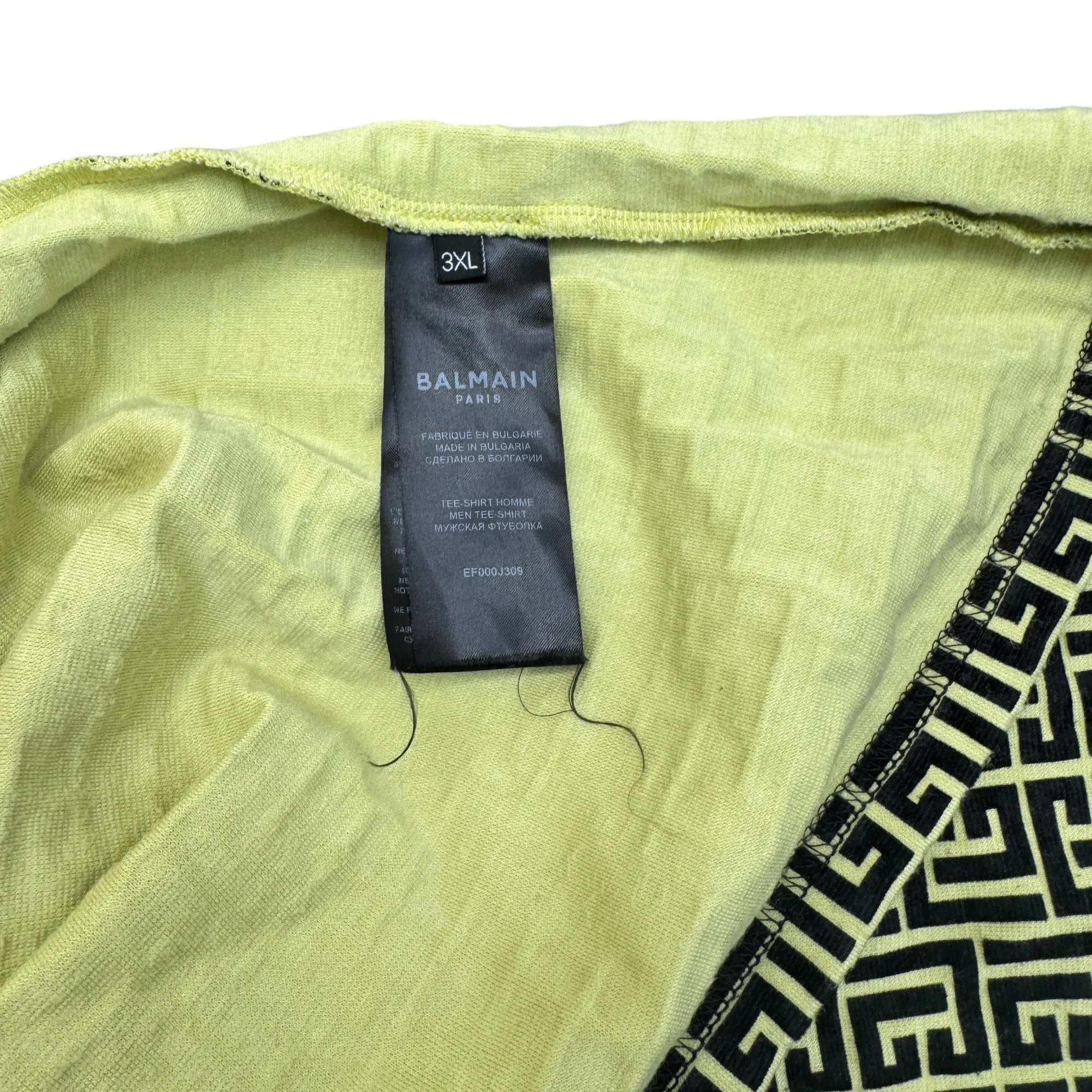 Men's Monogram T-Shirt Yellow Size XXXL