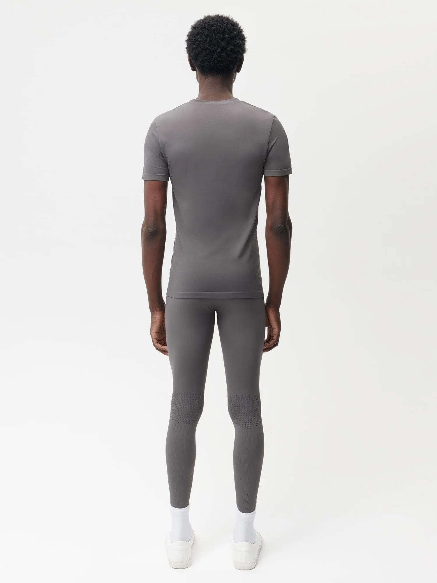 Men's Plant-Stretch Compressive Leggings—Volcanic Grey