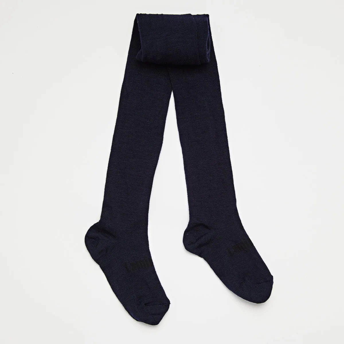 Merino Wool Flat Knit Essential Tights - Navy