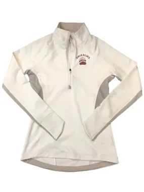 Montana Grizzlies Under Armour Coldgear WOMENS White 1/2 Zip Pullover Jacket (S)