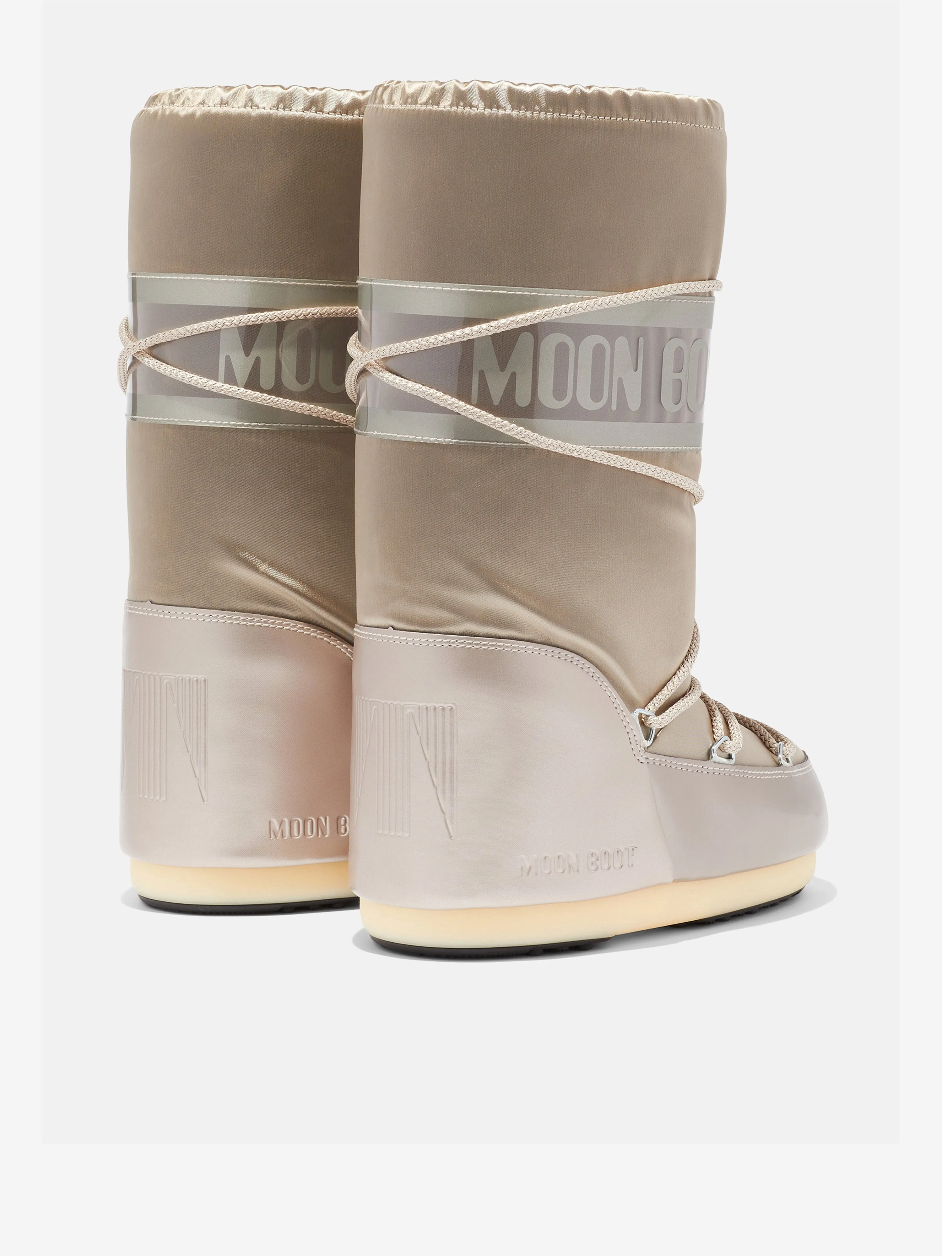 Moon Boot Girls Icon Glance Boots in Beige