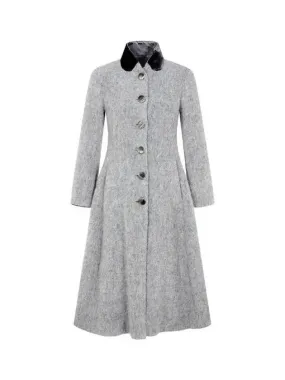 Overseas Station Season Big Chance 8 18 Women s Alpaca Mohair Flare Coat Melange Gray 270230