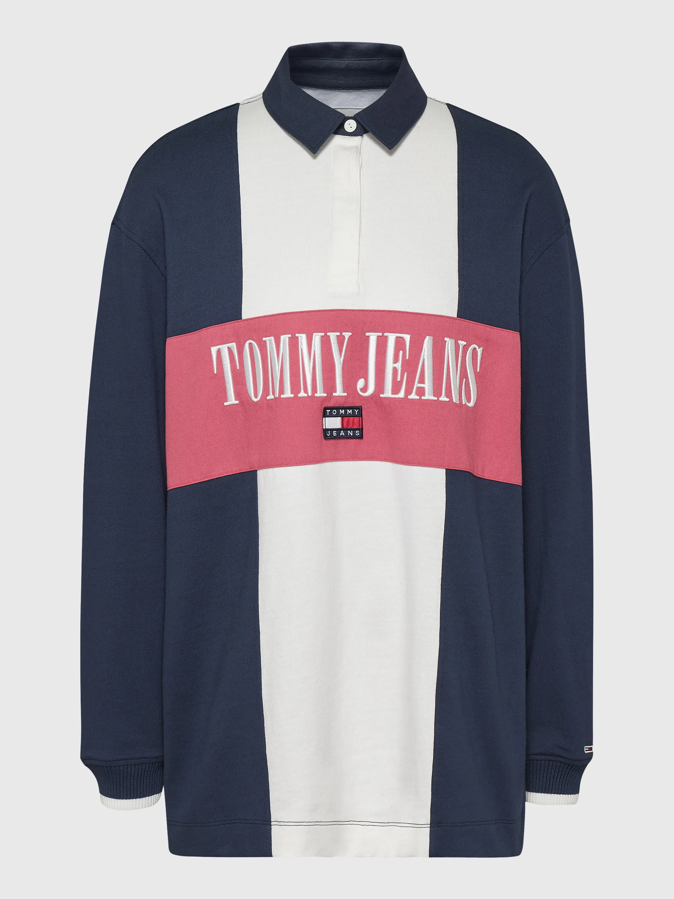 Oversized Colour-Blocked Long Sleeve Rugby Polo | Sweatshirts & Hoodies | Tommy Jeans