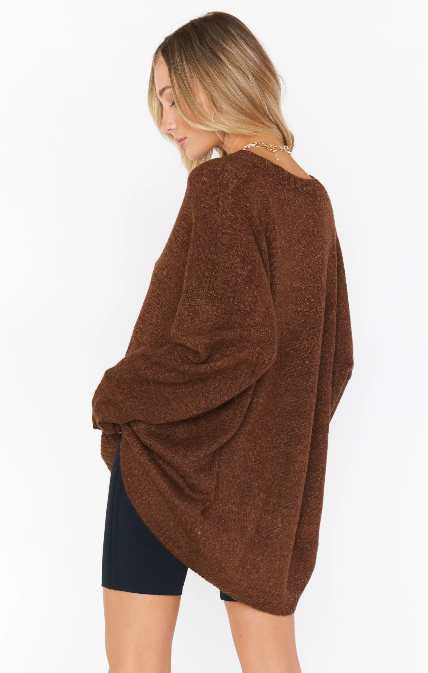 Ozzy Oversized Sweater ~ Chocolate Knit