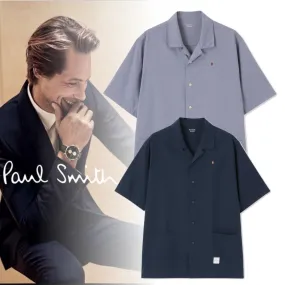 Paul Smith  |Plain Cotton Short Sleeves Logo Shirts