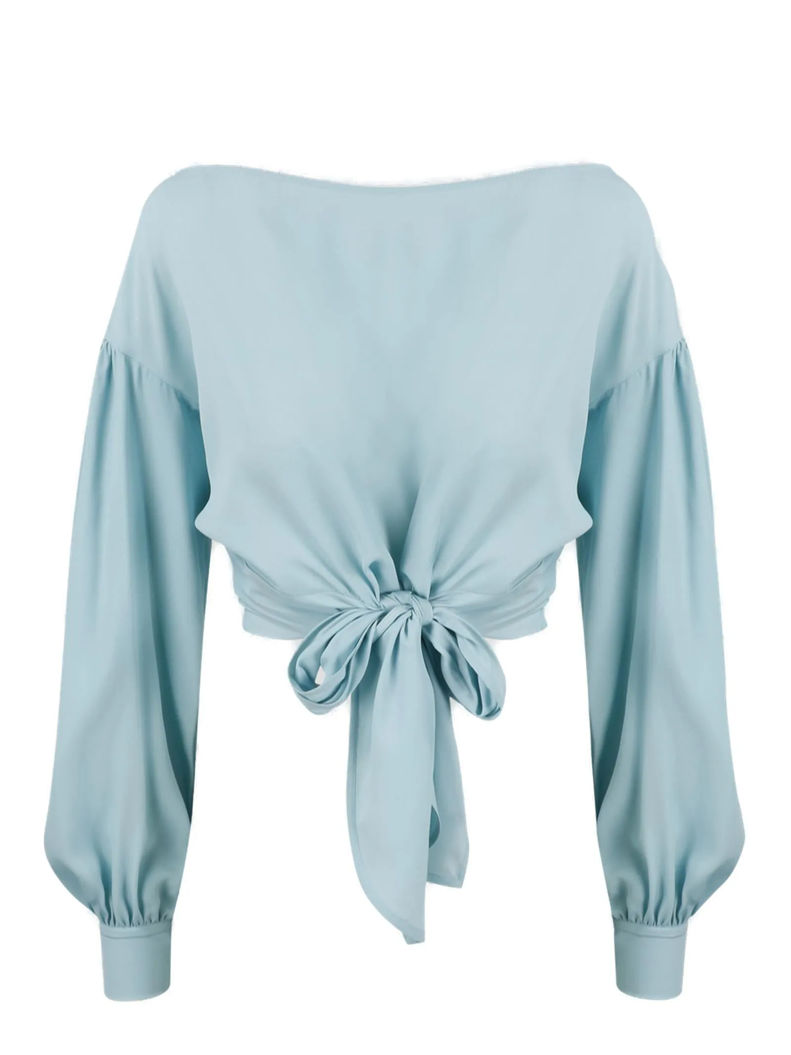 Pinko Round-Neck Knot-Detailed Blouse