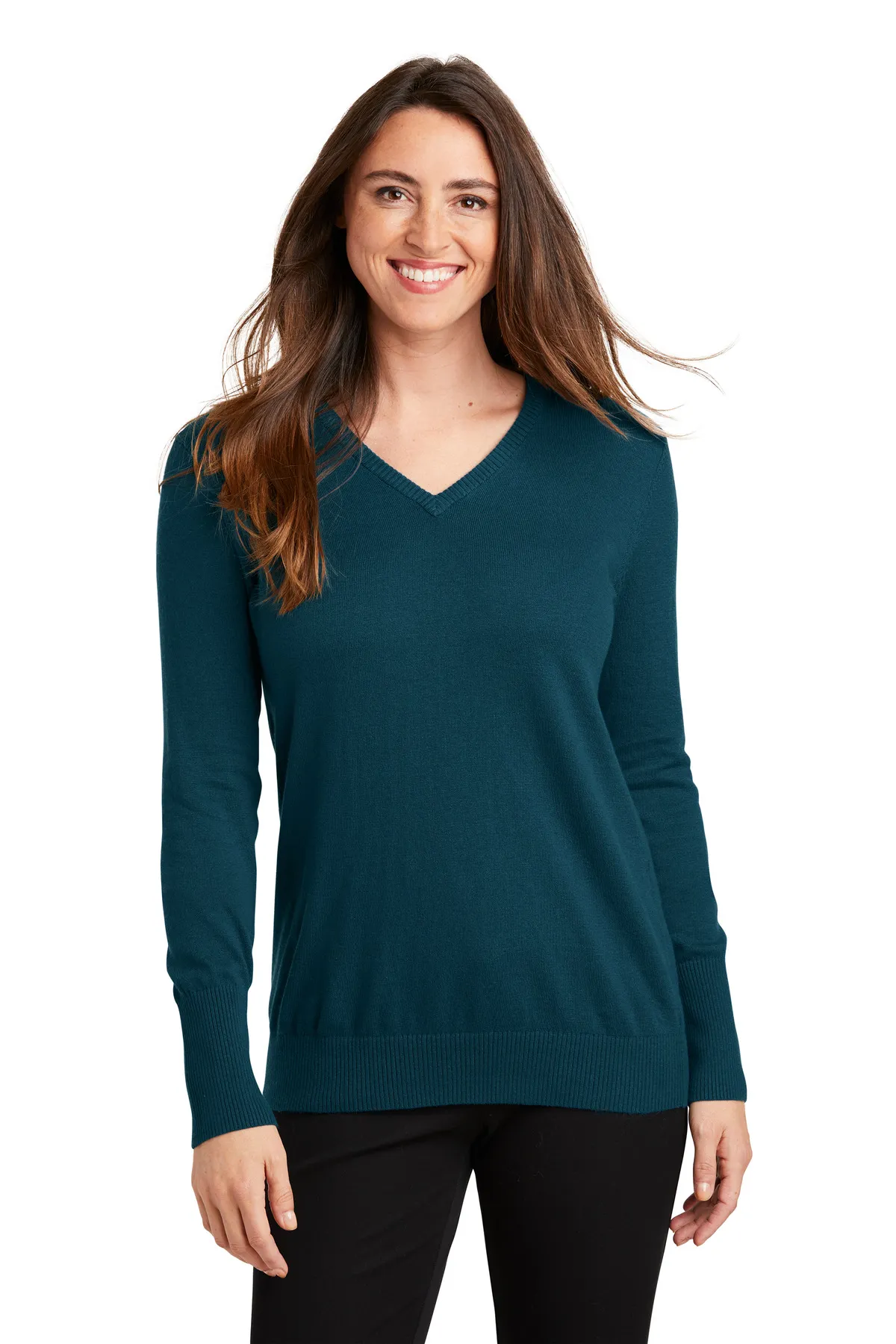 Port Authority LSW285 Ladies V Neck Sweater SKU: LSW285