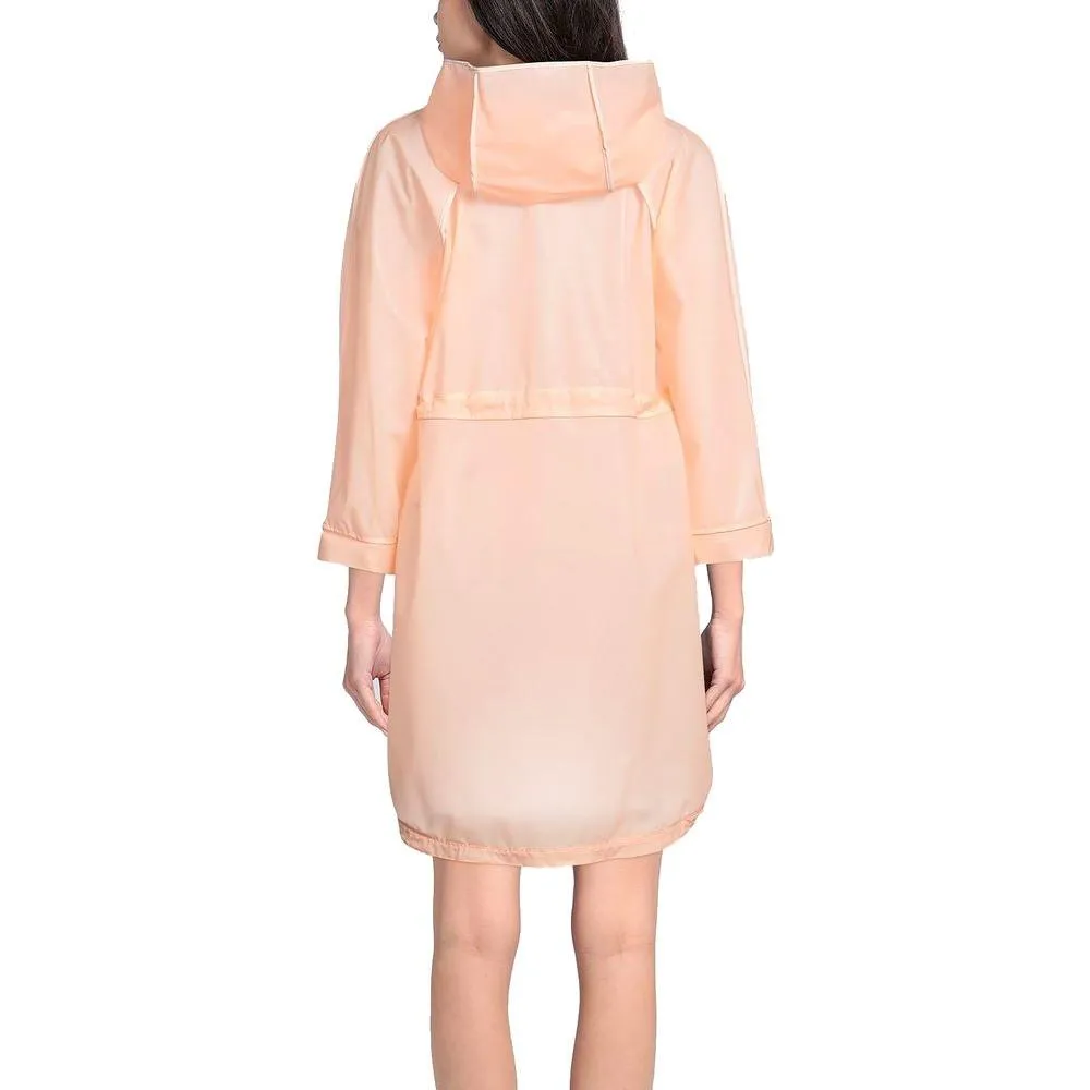 Powder Pink Long Waterproof Jacket