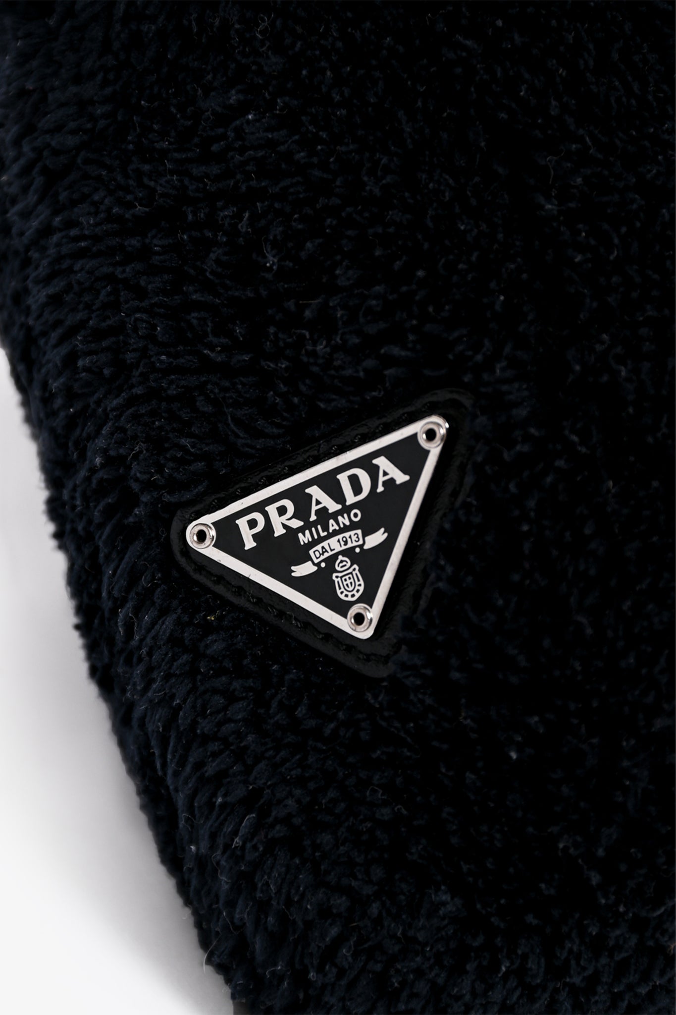 Prada Black/White Terry 2000 Shoulder Bag