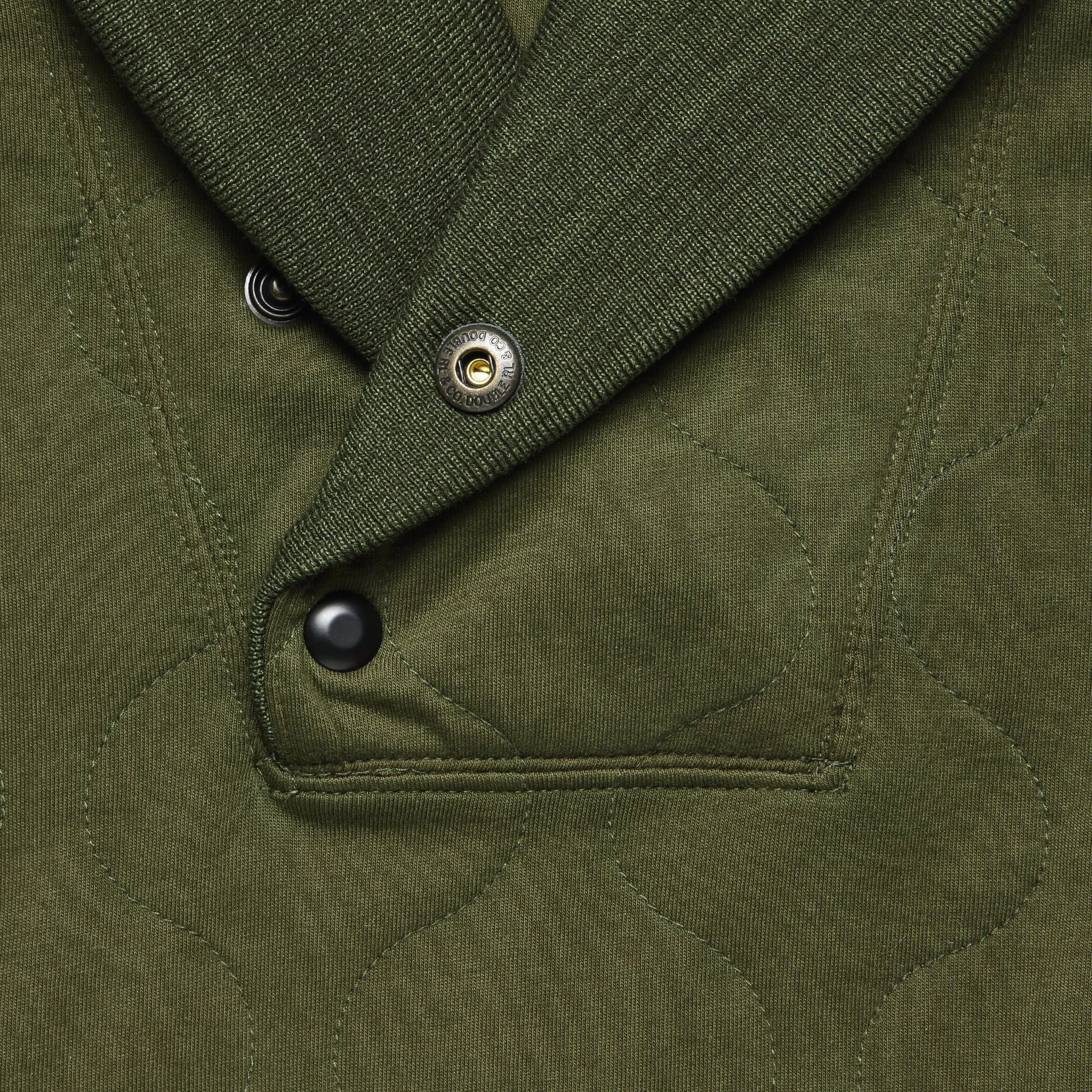 Quilted Jersey Pullover - Olive