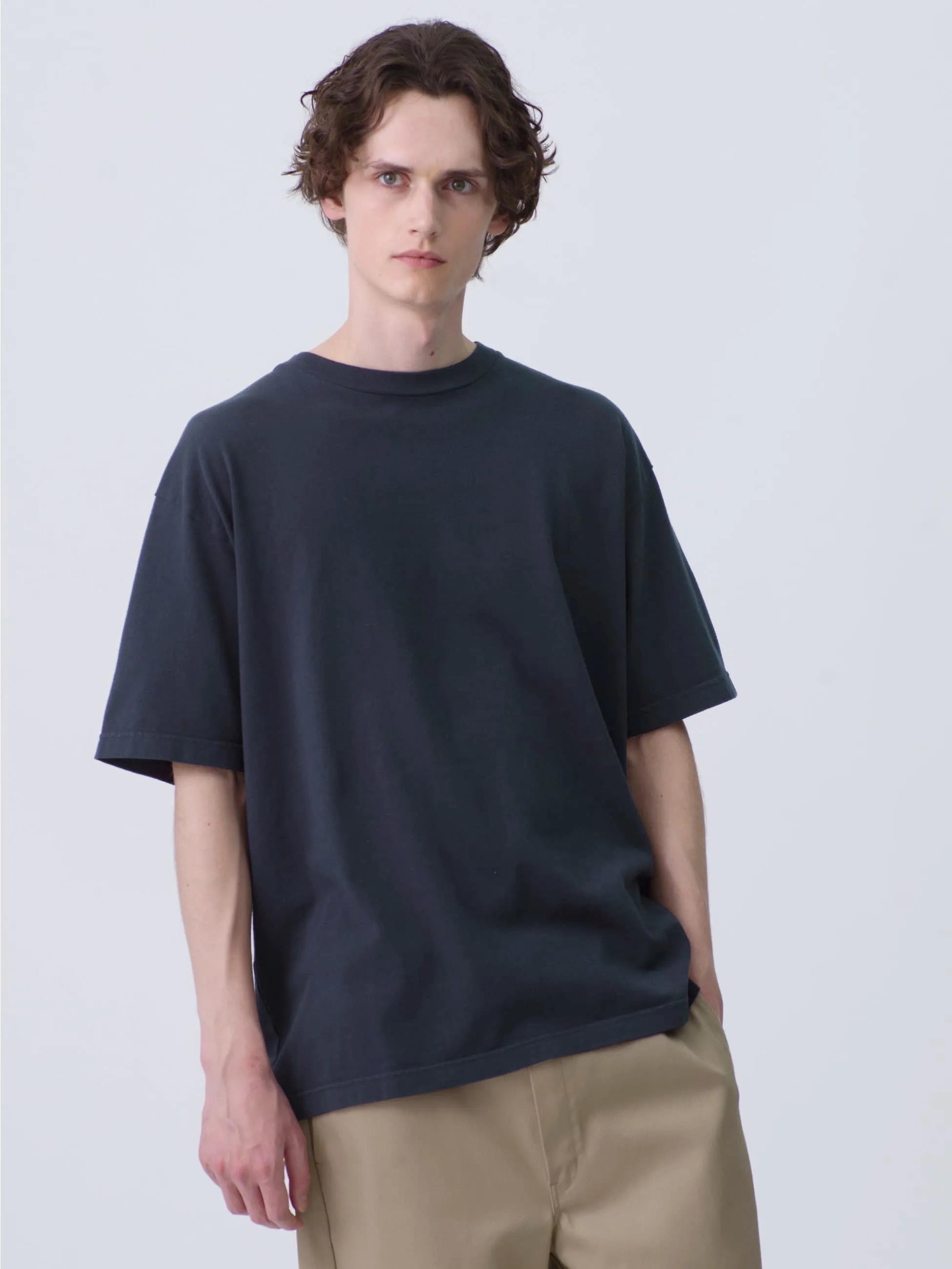 Ron Herman  |U-Neck Plain Cotton Short Sleeves Surf Style T-Shirts