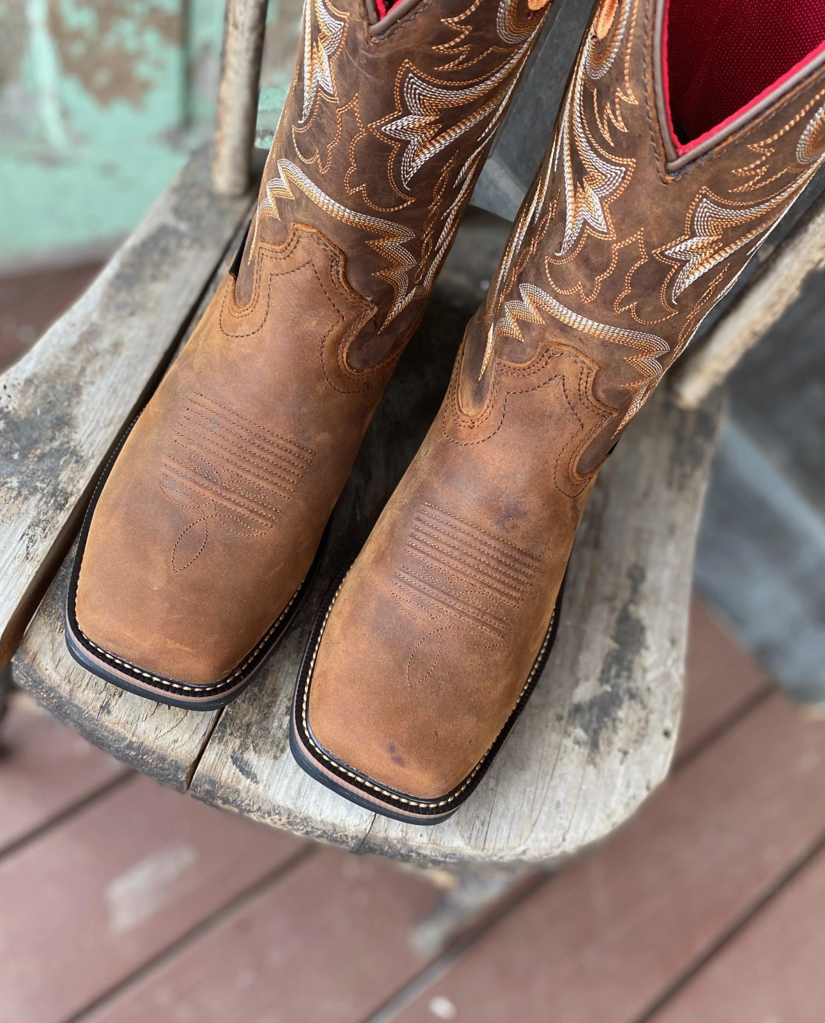 R.Watson Men's WaterProof Square Toe Cowboy Work Boots RW1010W