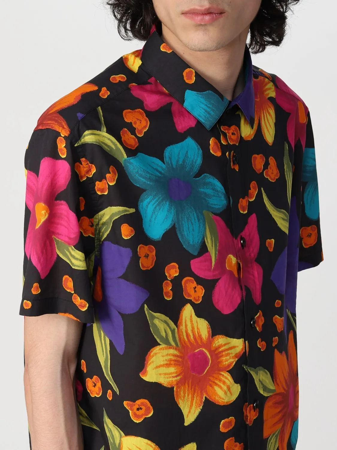 Saint Laurent  |Flower Patterns Silk Short Sleeves Luxury Shirts