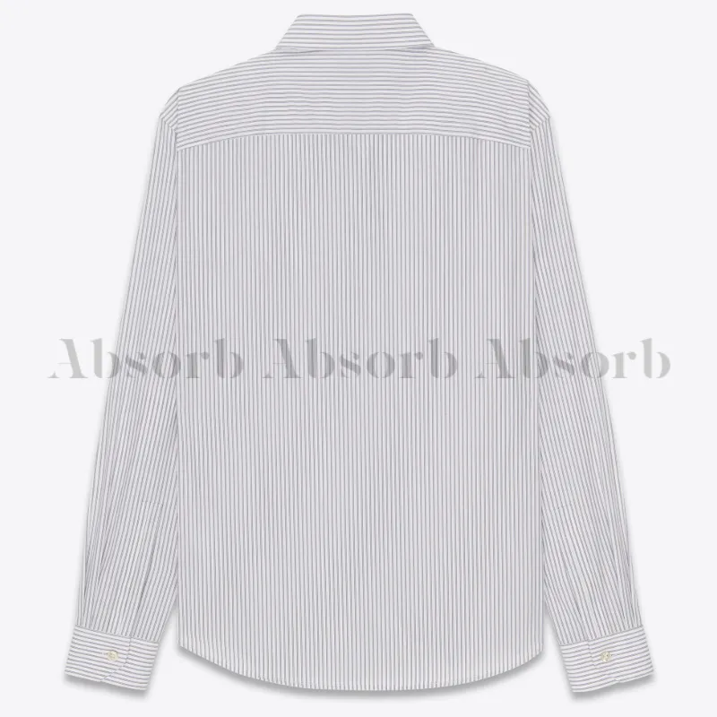 Saint Laurent  |Stripes Street Style Long Sleeves Cotton Luxury Shirts