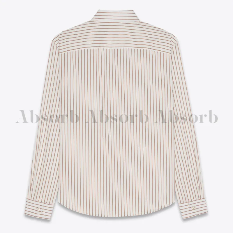 Saint Laurent  |Stripes Street Style Long Sleeves Cotton Luxury Shirts