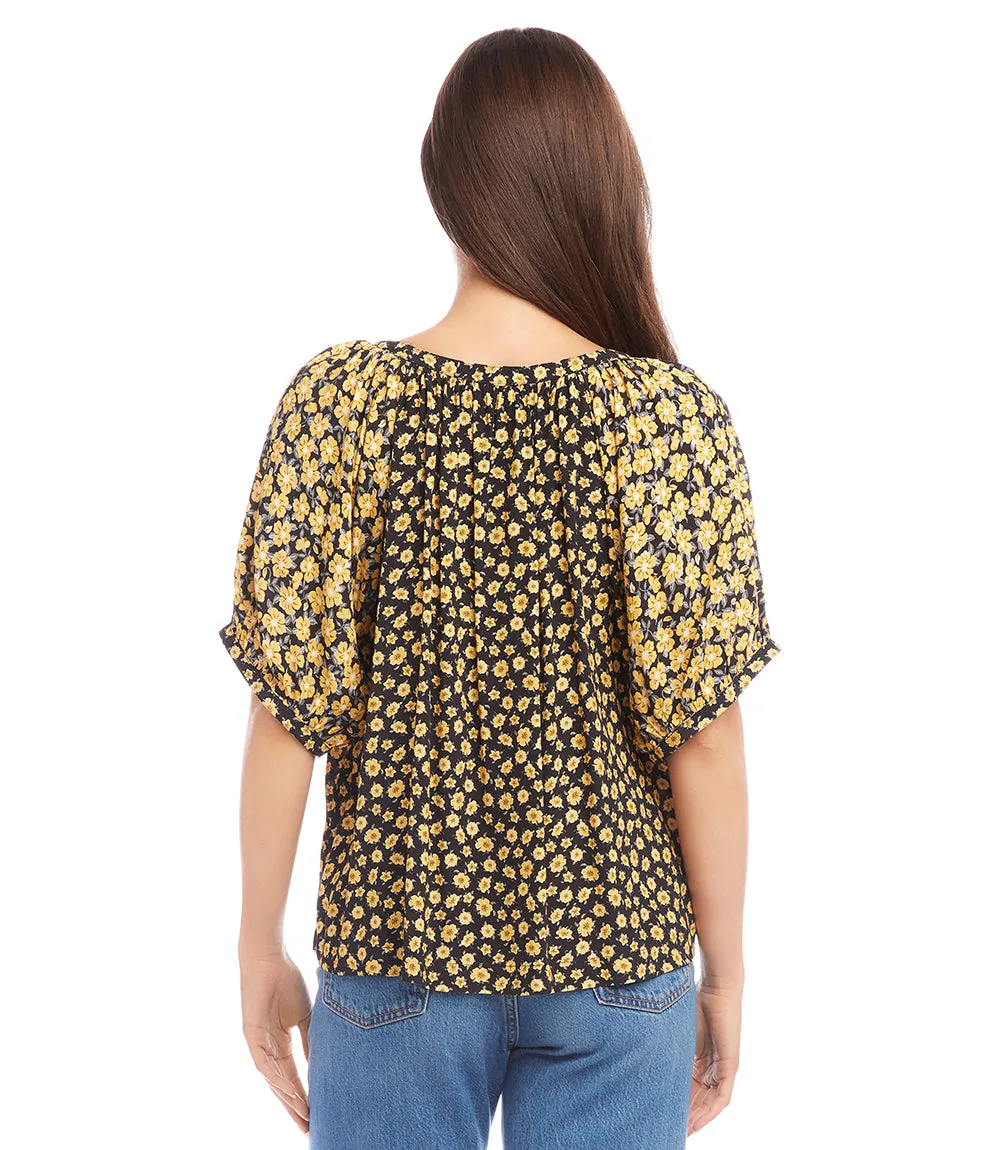 Short Sleeve Peasant Top