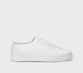 Sneaker in white tumbled leather