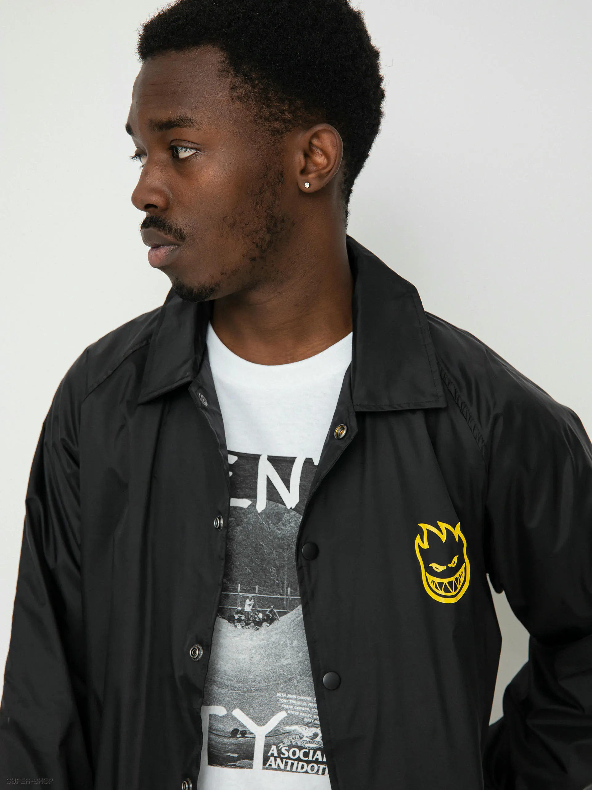 Spitfire Classic Vortex Jacket (black w/yellow prints)