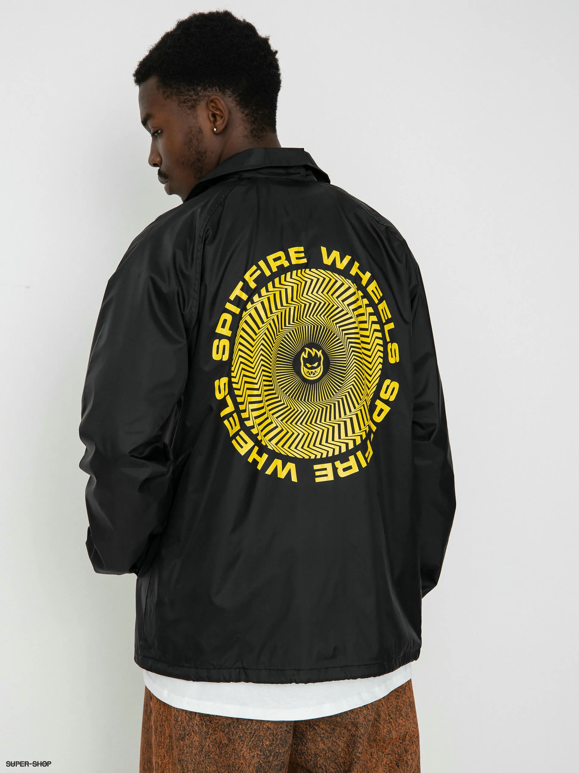 Spitfire Classic Vortex Jacket (black w/yellow prints)