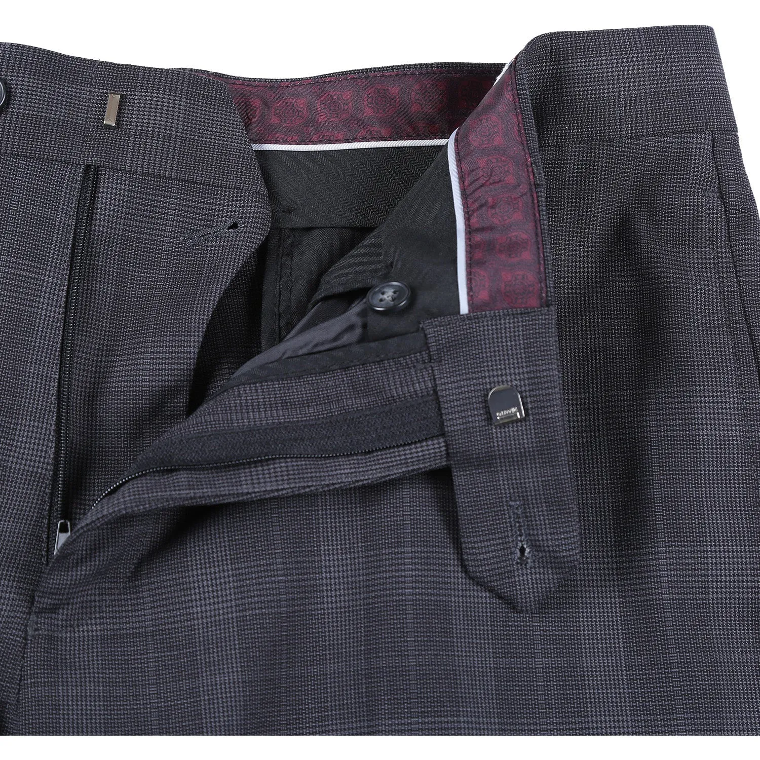 Stretch Performance Single Breasted SLIM FIT Suit in Charcoal Plaid (Short and Regular Available) by English Laundry