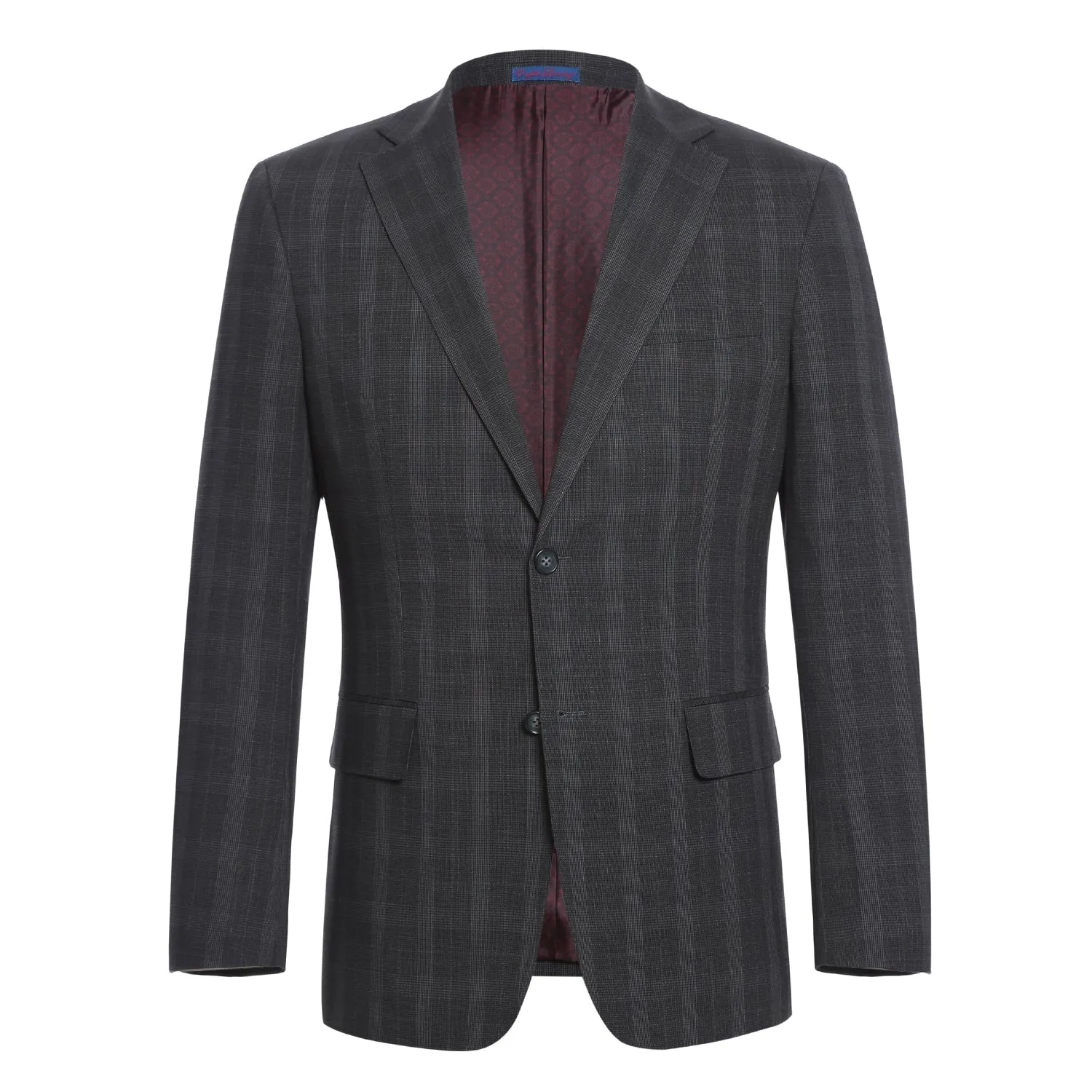 Stretch Performance Single Breasted SLIM FIT Suit in Charcoal Plaid (Short and Regular Available) by English Laundry