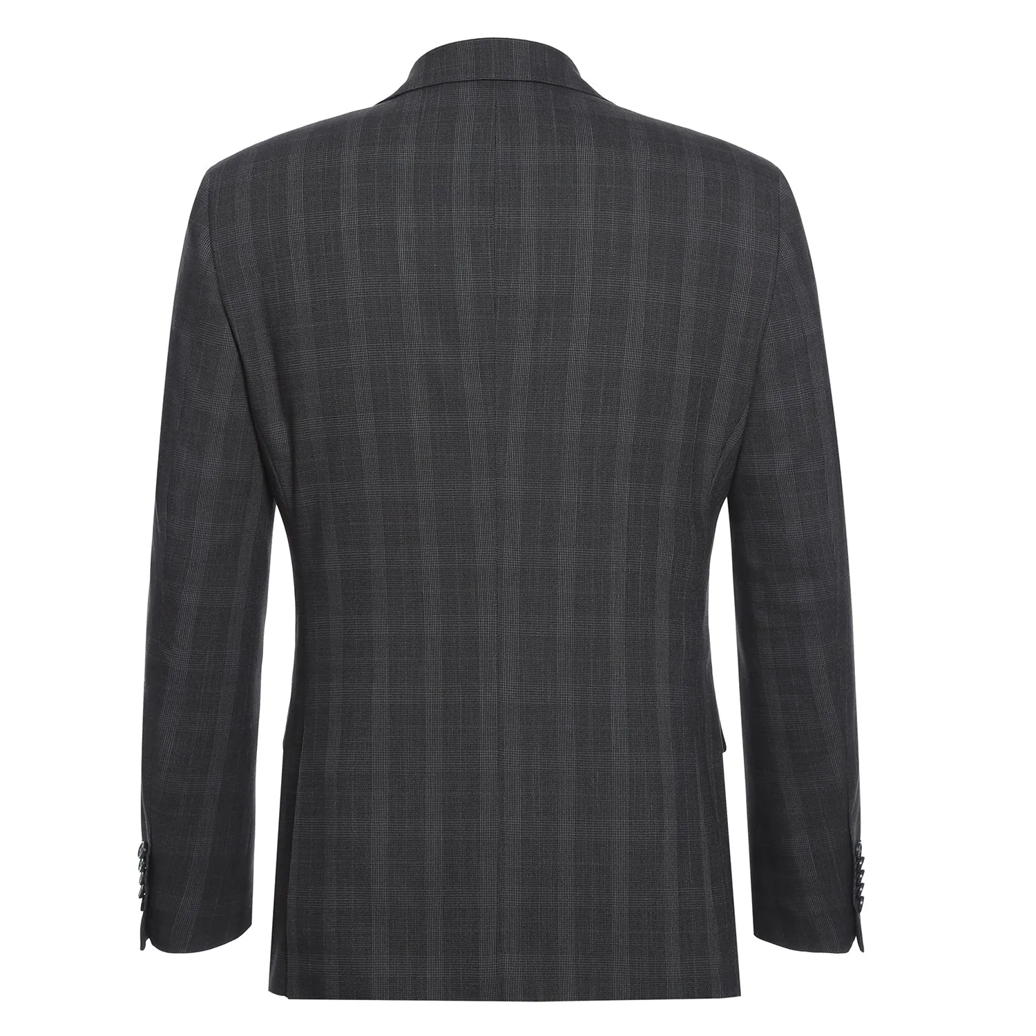 Stretch Performance Single Breasted SLIM FIT Suit in Charcoal Plaid (Short and Regular Available) by English Laundry