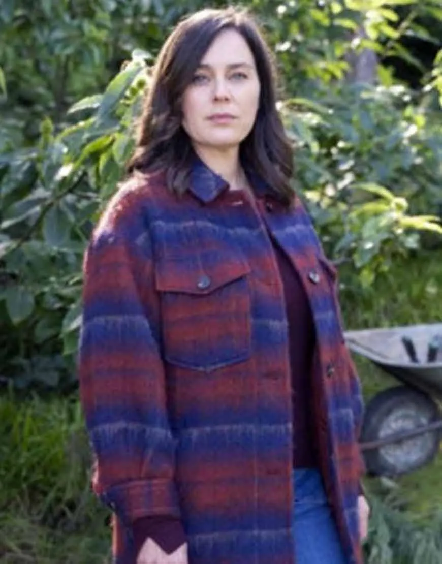 The Drowning 2021 Jill Halfpenny Checked Coat | Ujackets.com - 40%OFF