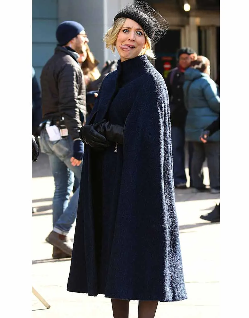 The Flight Attendant Kaley Cuoco Cape Coat | Ujackets.com - 40%OFF