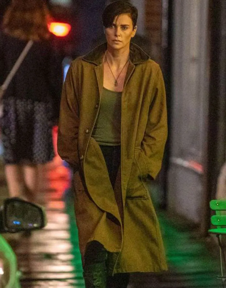 The Old Guard Charlize Theron Coat | Andy Brown Trench Coat | 45% OFF