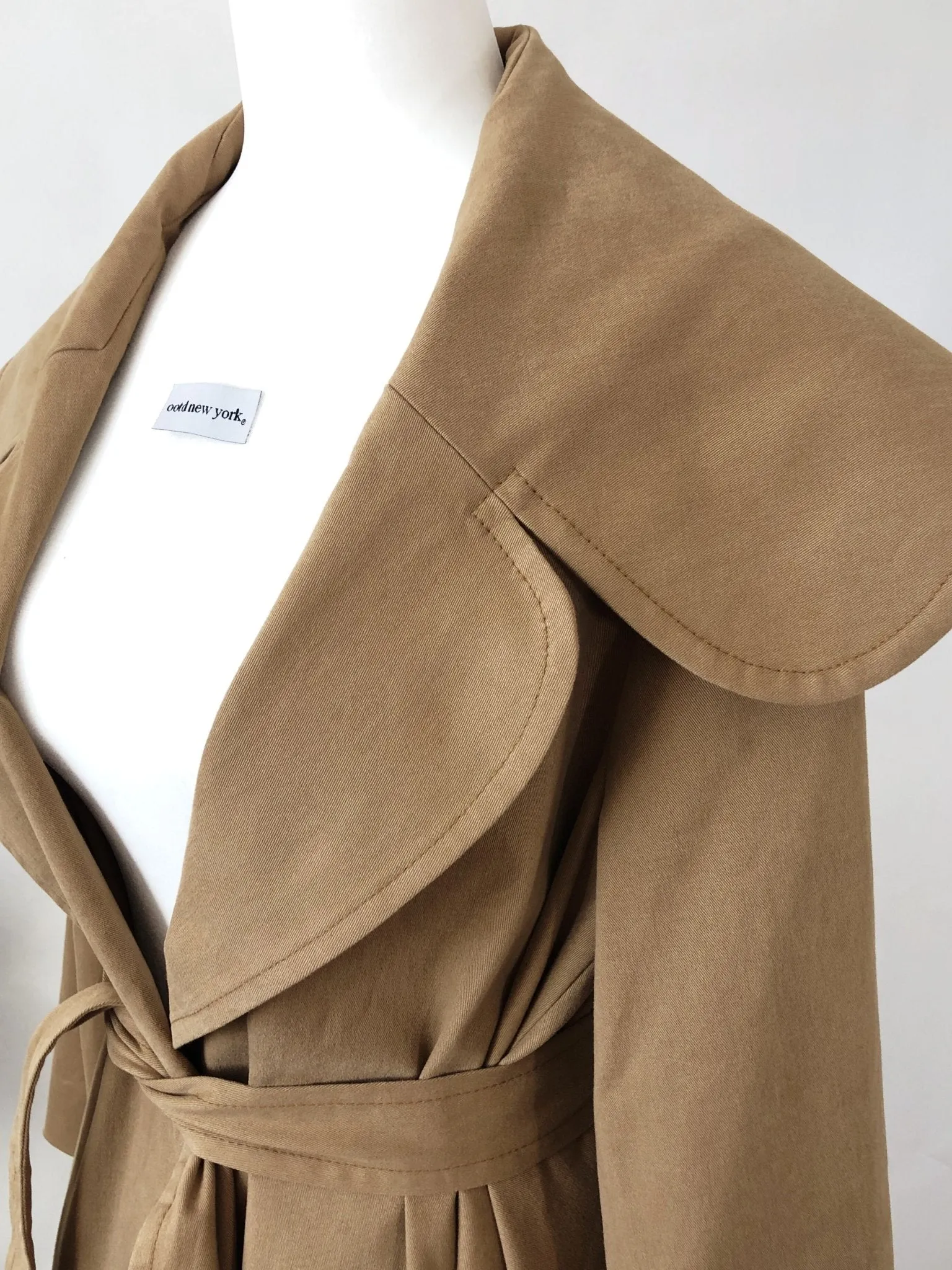 Twill Cape Collar Trench Coat