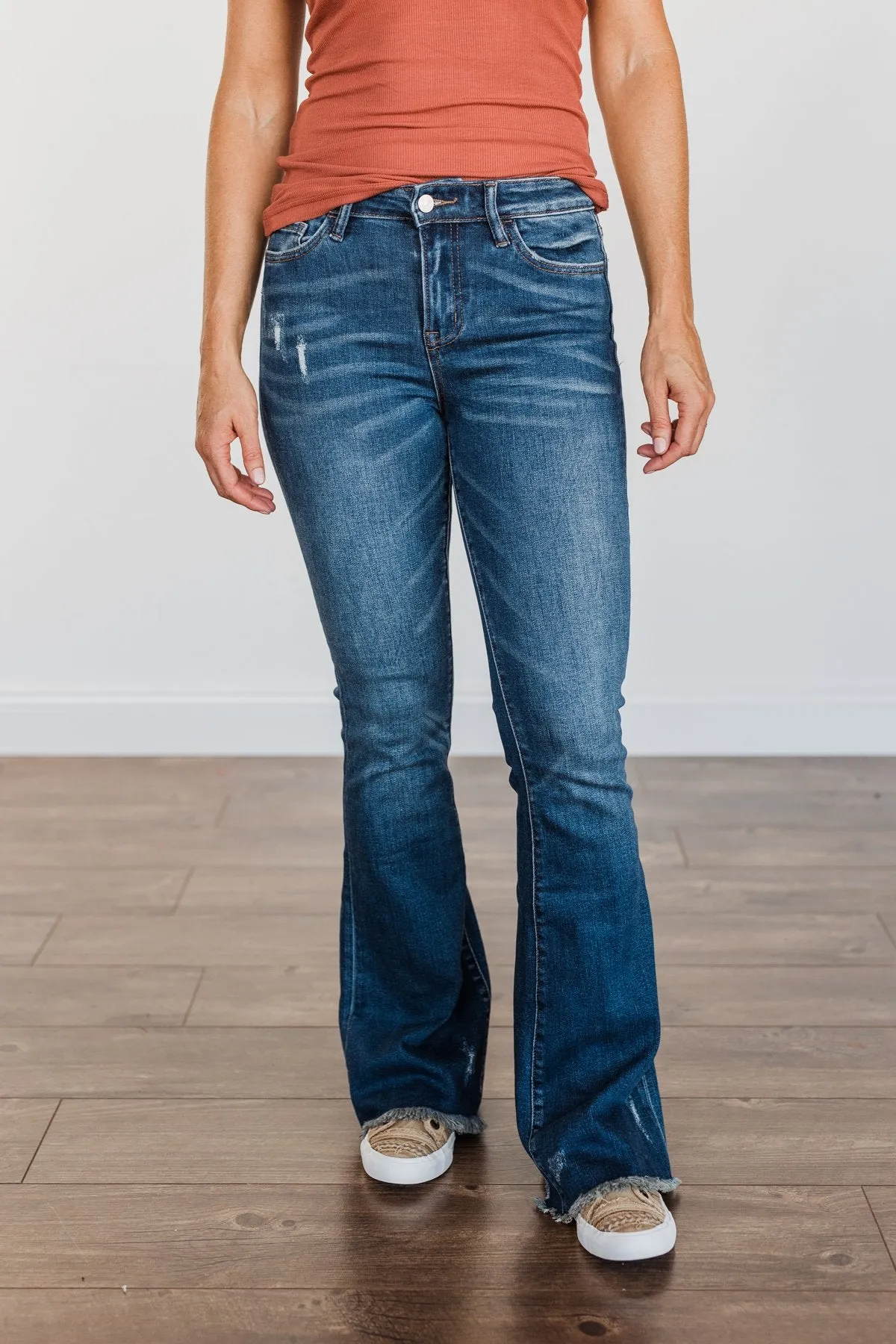 Vervet Mid-Rise Flare Jeans- Whitney Wash