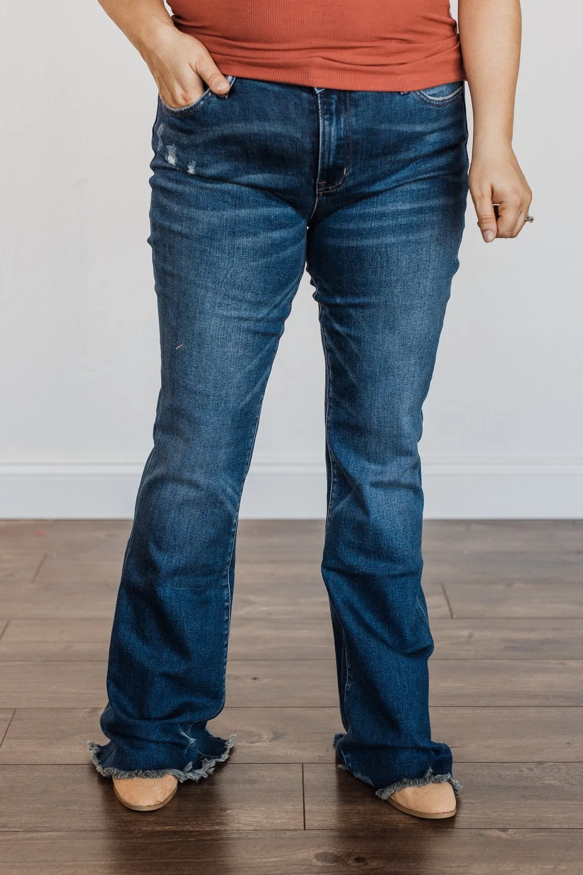 Vervet Mid-Rise Flare Jeans- Whitney Wash