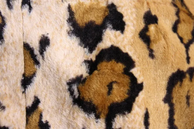 Vintage 60's Faux Leopard Fur Coat