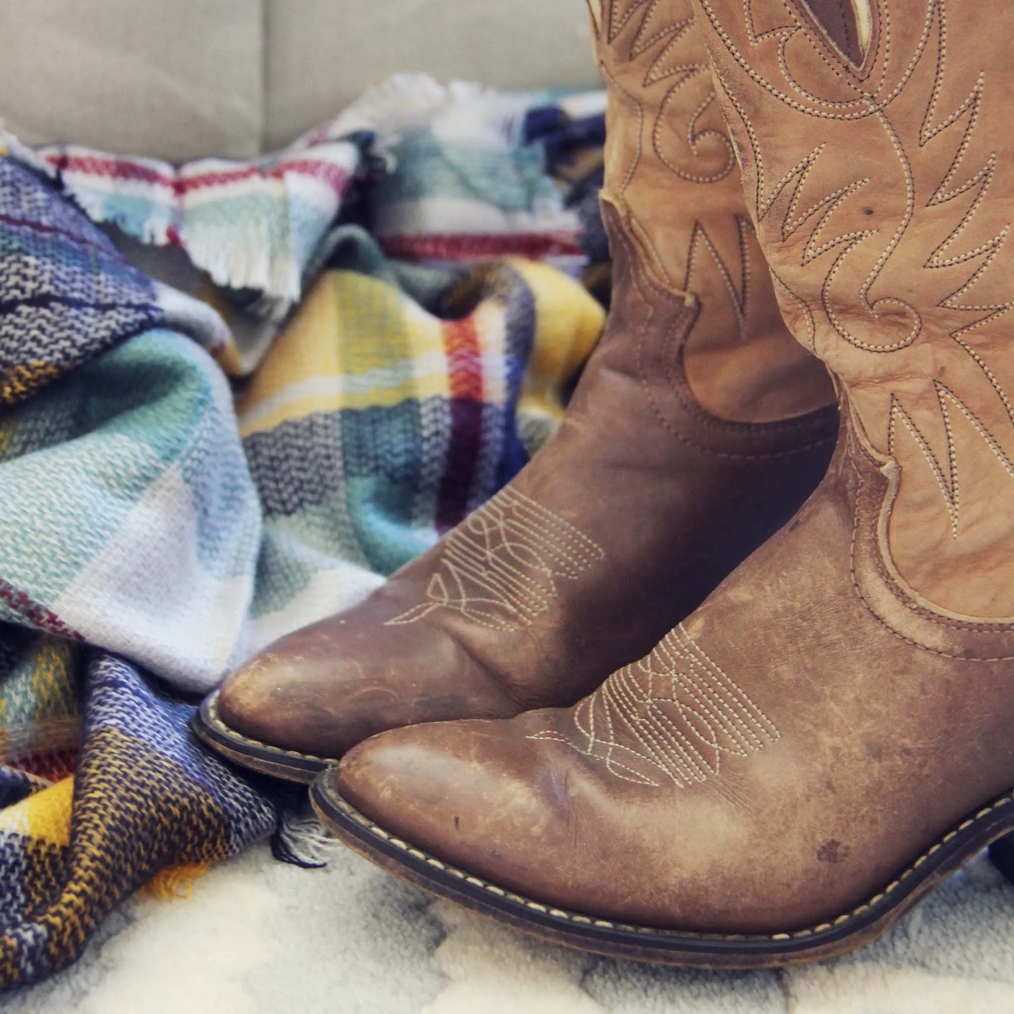 Vintage Autumn Stitch Boots