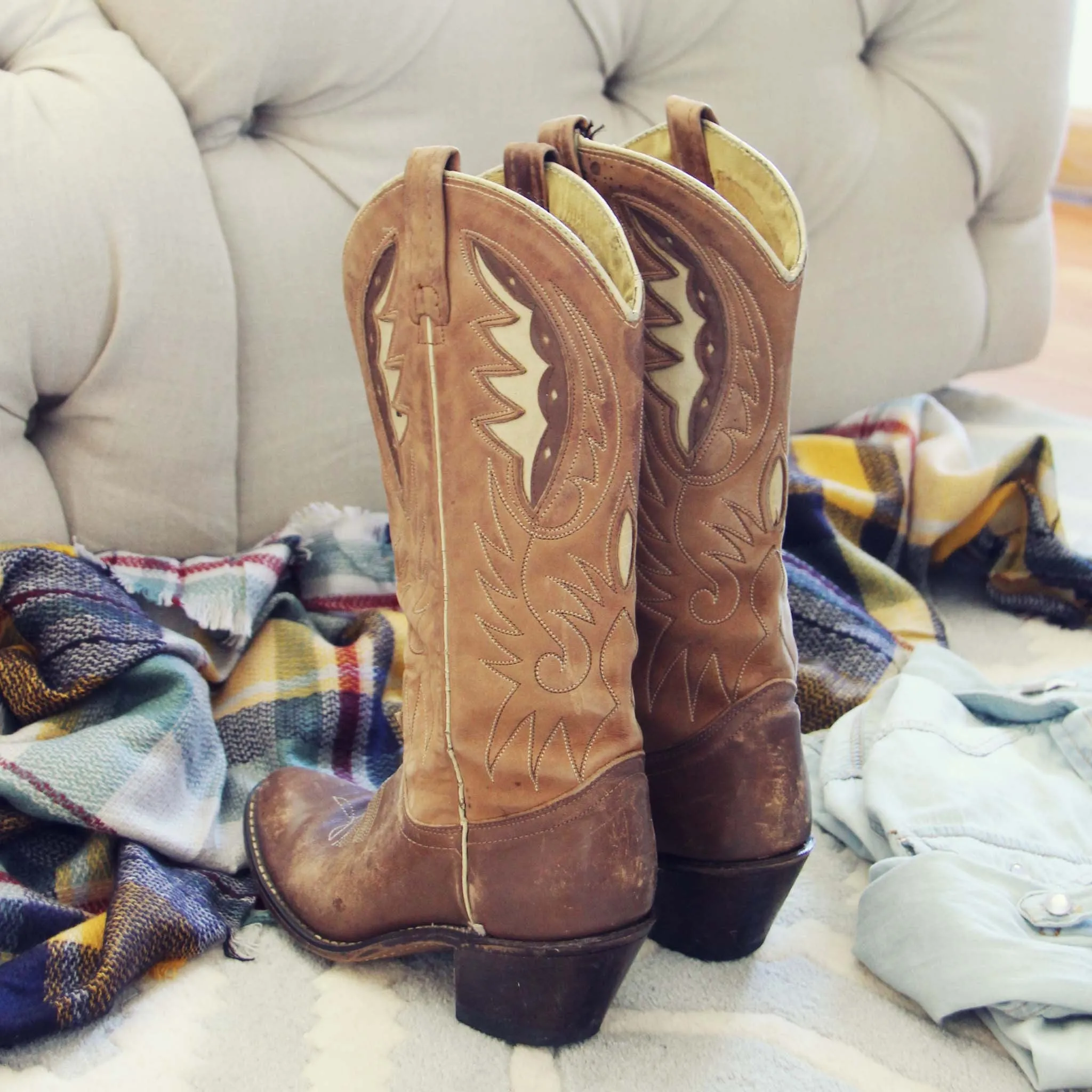 Vintage Autumn Stitch Boots