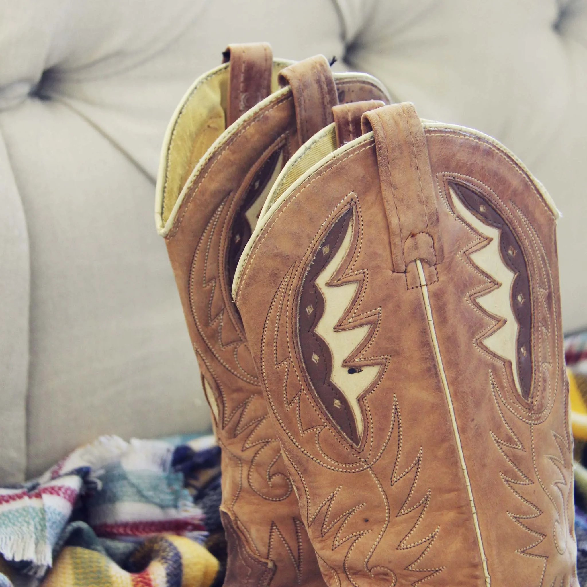 Vintage Autumn Stitch Boots