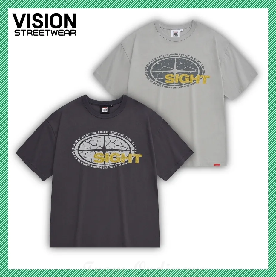 Vision Street Wear  |Unisex Street Style Short Sleeves Logo T-Shirts